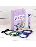3D ручка Тигрёнок, работа с пластиком PLA, USB кабель питания, фиолетовая - Фото 2