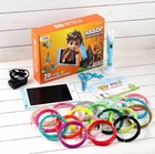 Набор для творчества Luazon, 3D ручка + трафарет + пластик PLA 20 цветов + графический планшет - Фото 2