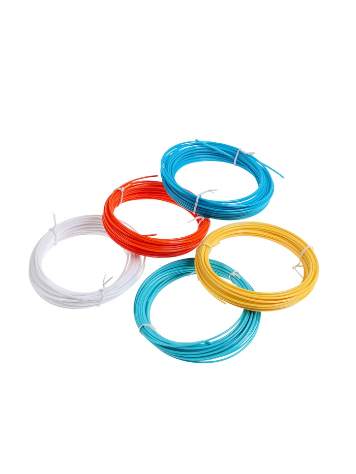 Пластик Luazon PLA-5, для 3D ручки, 5 цветов по 10 метров - фото 51831860