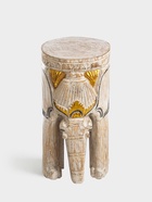 Табурет «Слон», 25×25×50 см, дерево албезия, белый - Фото 1