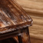 Табурет, 21×21×18 см, дерево албезия, коричневый - Фото 3