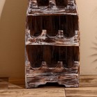 Подставка для бутылок "Лодка" 37х20х100 см, дерево албезия, светло-коричневый - фото 8730617