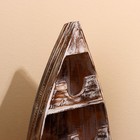 Подставка для бутылок "Лодка" 37х20х100 см, дерево албезия, светло-коричневый - фото 8730618