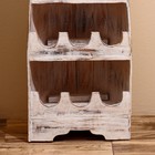 Подставка для бутылок «Лодка», 37×20×100 см, дерево албезия, белая - Фото 3