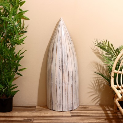 Подставка для бутылок «Лодка», 37×20×100 см, дерево албезия, белая