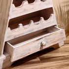 Подставка для бутылок «БарБали» 60×23×100 см, дерево албезия, белый - Фото 5