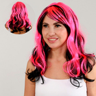 Карнавальный парик «Хвостики», цвет чёрно-розовый - фото 321027834
