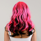 Карнавальный парик «Хвостики», цвет чёрно-розовый - Фото 3