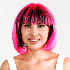 Карнавальный парик «Милашка», цвет чёрно-розовый - фото 12043376
