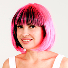 Карнавальный парик «Милашка», цвет чёрно-розовый - Фото 2