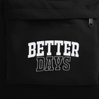 Рюкзак школьный текстильный Better days, 38х27х13 см, цвет чёрный - фото 320960006