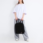 Рюкзак школьный текстильный Love, 38х27х13 см, цвет чёрный - Фото 8