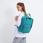 Рюкзак текстильный мамс "NAZAMOK", 38х27х13 см, цвет зеленый - Фото 6
