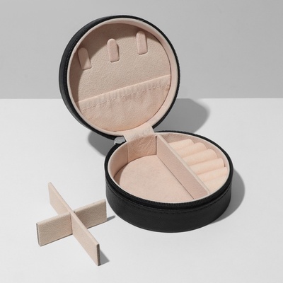 Шкатулка, 9.8×9.8×4.5 см, чёрная