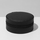 Органайзер для хранения украшений «Шкатулка портативная круг», 9,8×9,8×4,5 см, цвет чёрный - Фото 5