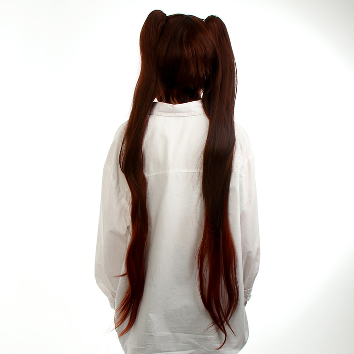Карнавальный парик «Аниме» цвет каштановый с хвостами