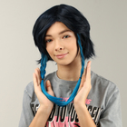 Карнавальный парик «Аниме» цвет голубой с косами - Фото 3