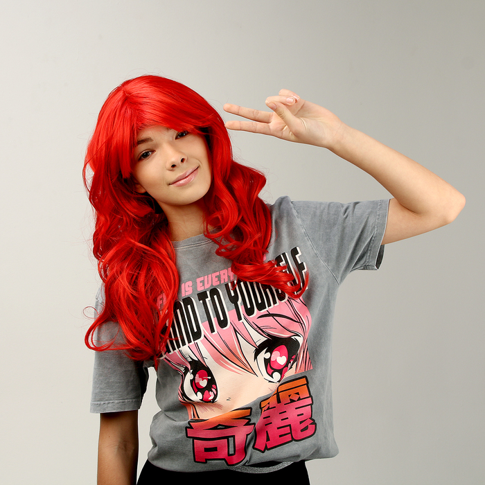 Карнавальный парик «Аниме» огенно-рыжий
