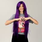 Карнавальный парик «Аниме» цвет фиолетовый, длинный - фото 23627506