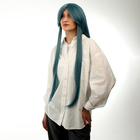 Карнавальный парик «Аниме» цвет голубой, длинный - Фото 2