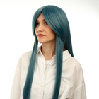 Карнавальный парик «Аниме» цвет голубой, длинный - Фото 3