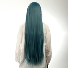 Карнавальный парик «Аниме» цвет голубой, длинный - Фото 5