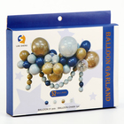 Воздушные шары для оформления фотозоны, набор 50 шт., коричневый, серебро, синий - Фото 2