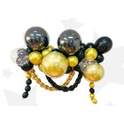 Набор для создания композиций из воздушных шаров, набор 52 шт., чёрный, золото, прозрачный - фото 3146012