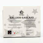 Воздушные шары для оформления фотозоны, набор 50 шт., белый, серебро, чёрный - Фото 3