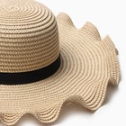 Шляпа женская с бантом MINAKU, светло-коричневая, размер 58, целлюлоза - фото 23675740