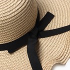 Шляпа женская с бантом MINAKU, светло-коричневая, размер 58, целлюлоза - фото 23675741