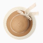 Шляпа женская MINAKU, цвет светло-коричневый, р-р 58 - Фото 2