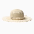 Шляпа женская MINAKU, цвет бежевый, р-р 58 - фото 321027987