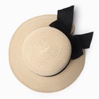 Шляпа женская MINAKU, цвет бежевый, р-р 58 - фото 807093921