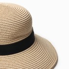 Шляпа женская MINAKU, цвет бежевый, р-р 58 - фото 807093922