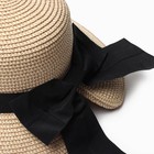 Шляпа женская MINAKU, цвет бежевый, р-р 58 - фото 807093923