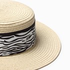 Шляпа женская MINAKU, цв. бежевый, р-р 58 - фото 24998496