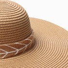 Шляпа женская MINAKU с бантом, цвет светло-коричневый, бежевый, размер 58 - фото 23684298