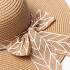 Шляпа женская MINAKU с бантом, цвет светло-коричневый, бежевый, размер 58 - фото 23684299