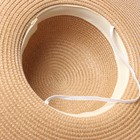 Шляпа женская MINAKU с бантом, цвет светло-коричневый, бежевый, размер 58 - фото 23684300