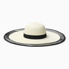 Шляпа женская MINAKU, цв. молочный, р-р 58 - фото 24630350