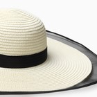 Шляпа женская MINAKU, цв. молочный, р-р 58 - фото 24630352