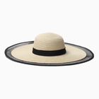 Шляпа женская MINAKU, цв. бежевый, р-р 58 - фото 24400630
