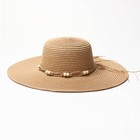 Шляпа женская MINAKU, цв. коричневый, р-р 58 - фото 321028079