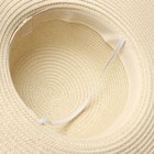 Шляпа женская MINAKU, бежевый, размер 58 - фото 23675848