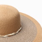 Шляпа женская MINAKU, цв. светло-коричневый, р-р 58 - Фото 4