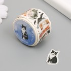 Наклейка бумага "Котики" 1,2 - 2,5 см 100 шт в рулоне 11х8 см - фото 23544492