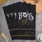 Набор кухонных полотенец «Доляна» Boss: 35×60 см - 4 шт., 100% хлопок, 160 г/м² - Фото 1