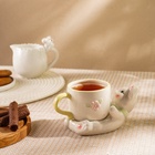 Чайная пара SL Home «Пасхальные кролики», 300 мл, доломит, белая - Фото 7