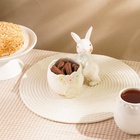 Конфетница SL Home «Пасхальные кролики», 600 мл, 17.5×11.5×16.8 см, доломит, белая - Фото 6